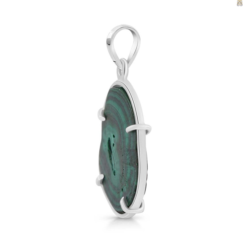 Malachite Slice Pendant-SP MLC-1-121