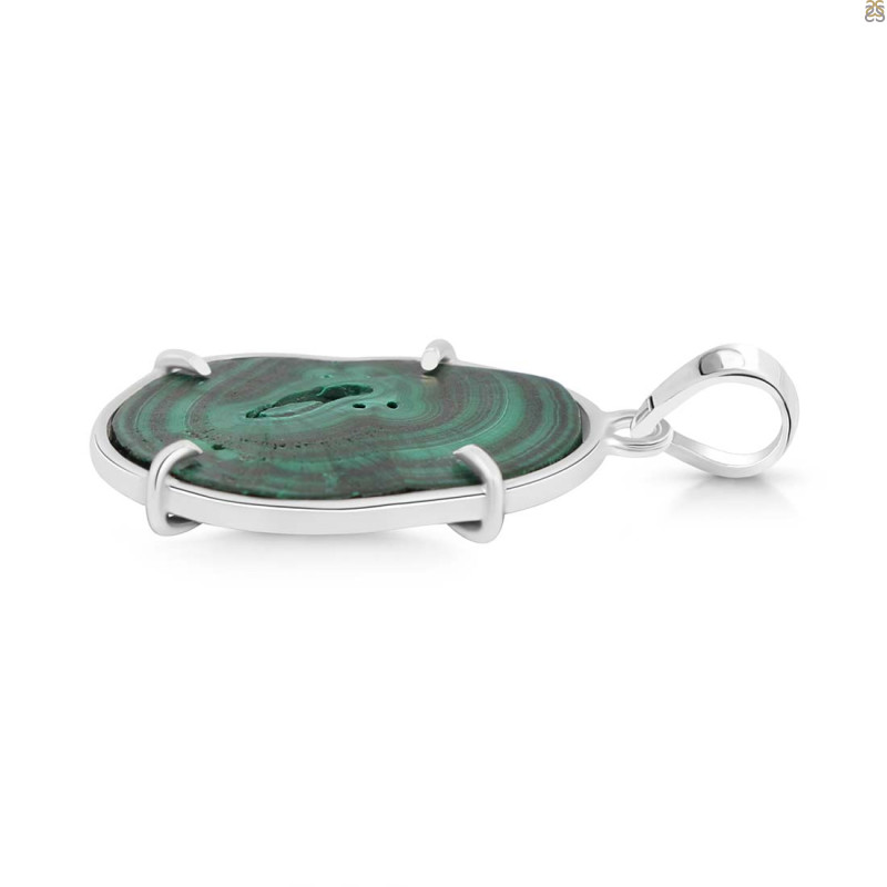Malachite Slice Pendant-SP MLC-1-121