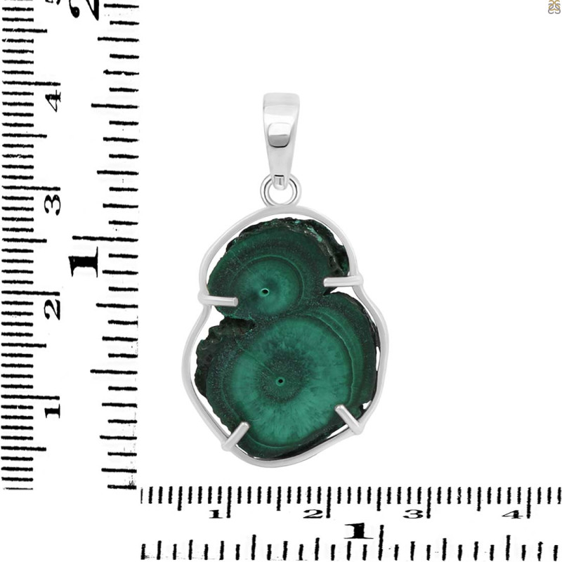 Malachite Slice Pendant-SP MLC-1-122