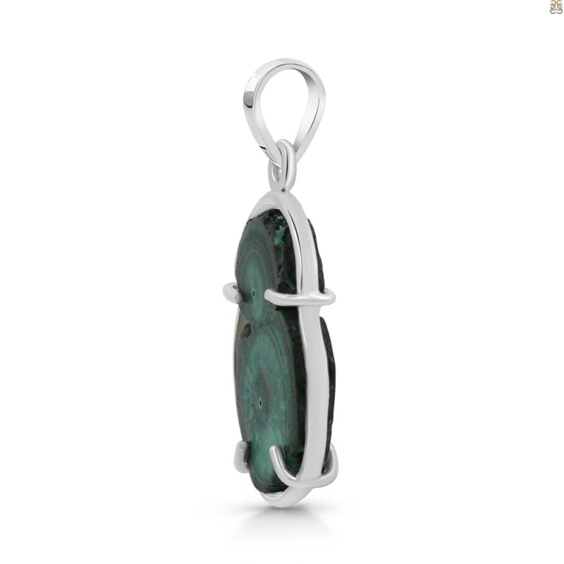 Malachite Slice Pendant-SP MLC-1-122