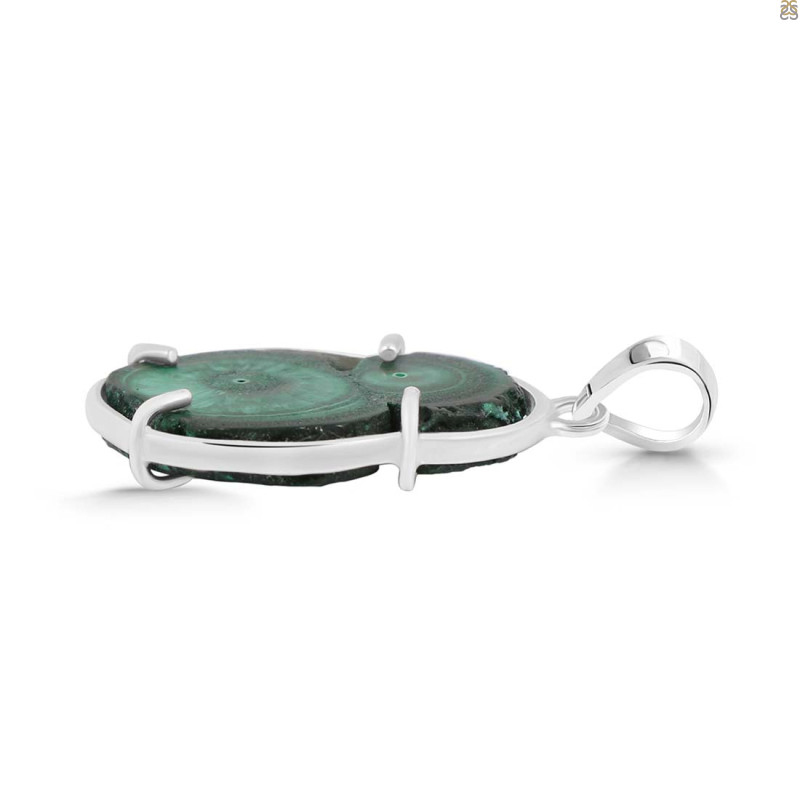 Malachite Slice Pendant-SP MLC-1-122