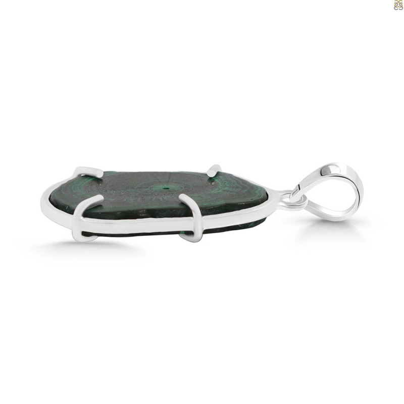 Malachite Slice Pendant-SP MLC-1-125