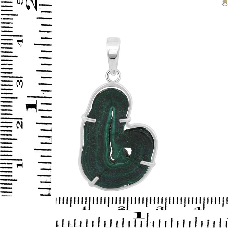 Malachite Slice Pendant-SP MLC-1-128