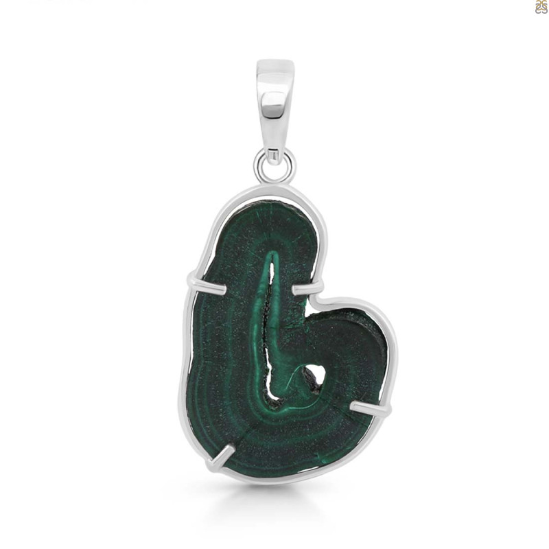 Malachite Slice Pendant-SP MLC-1-128