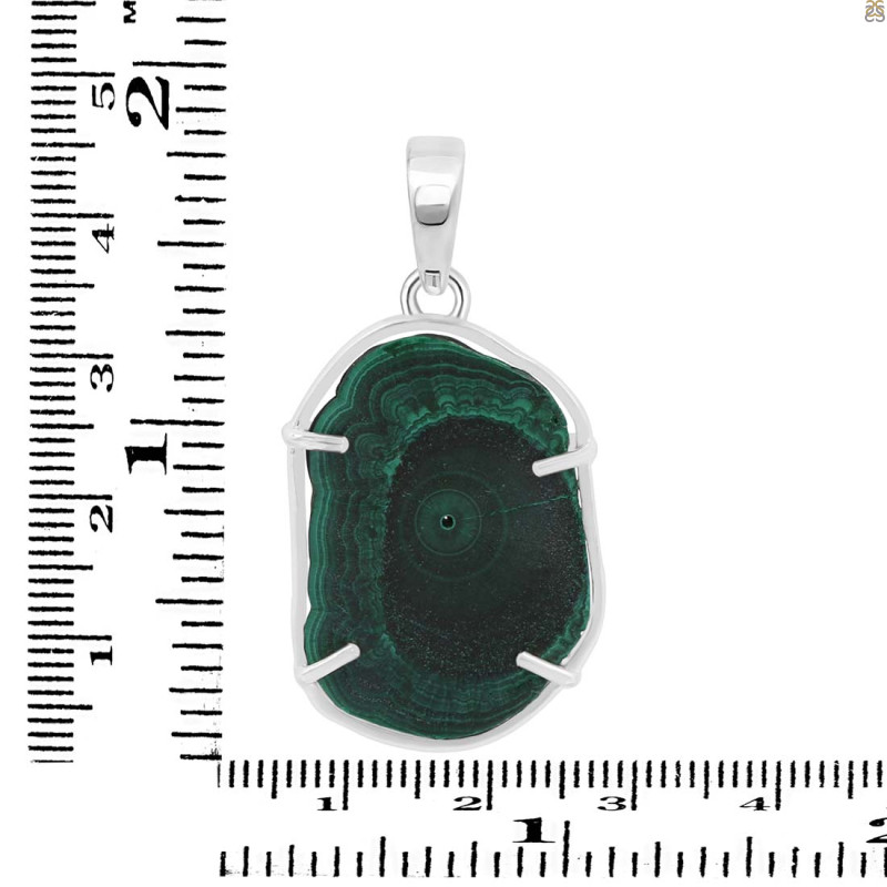 Malachite Slice Pendant-SP MLC-1-129