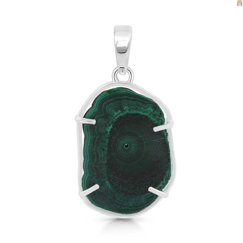 Malachite Slice Pendant-SP MLC-1-129