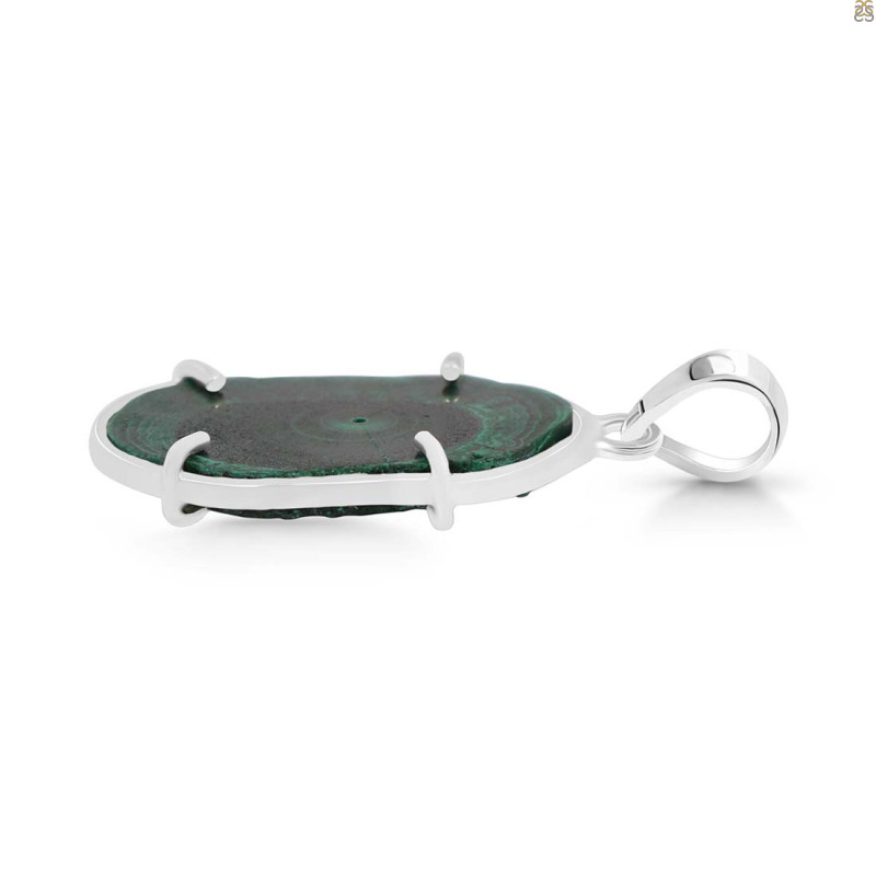 Malachite Slice Pendant-SP MLC-1-129
