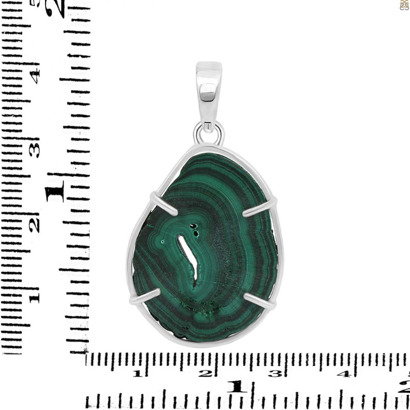 Malachite Slice Pendant-SP MLC-1-130