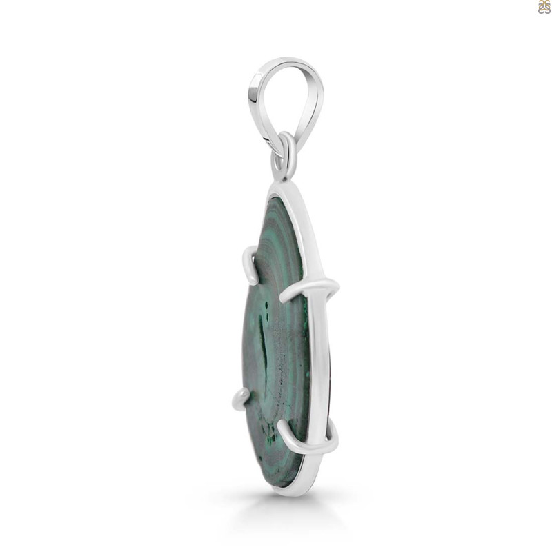 Malachite Slice Pendant-SP MLC-1-130