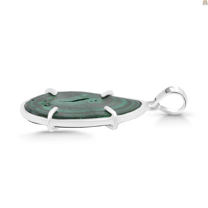 Malachite Slice Pendant-SP MLC-1-130