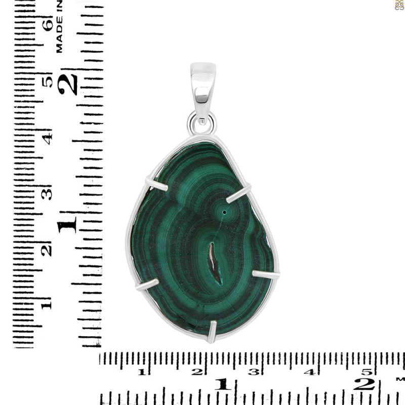 Malachite Slice Pendant-SP MLC-1-60