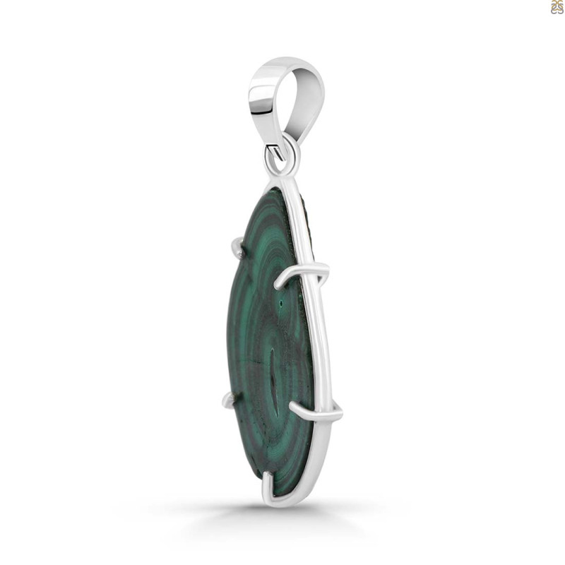 Malachite Slice Pendant-SP MLC-1-60