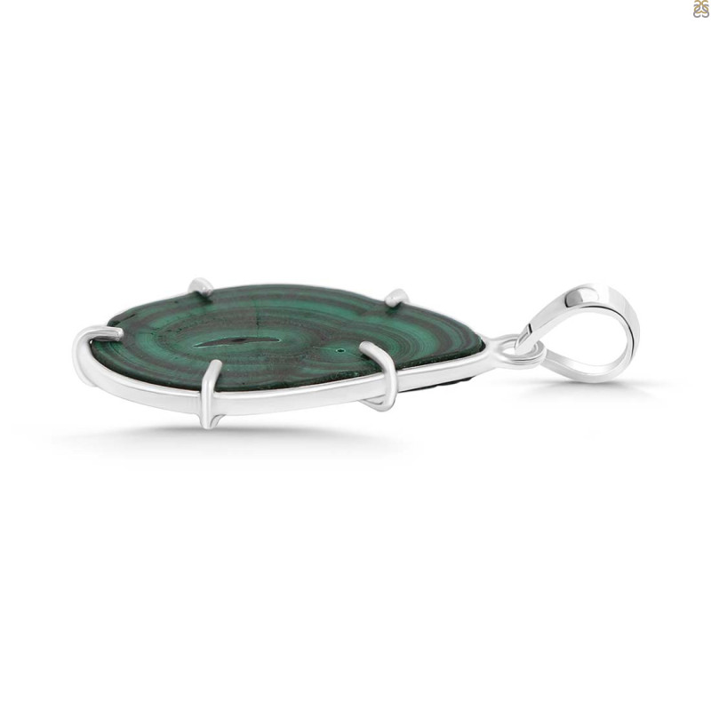 Malachite Slice Pendant-SP MLC-1-60