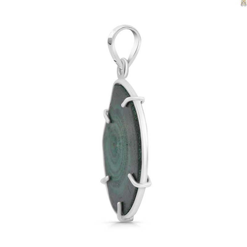 Malachite Slice Pendant-SP