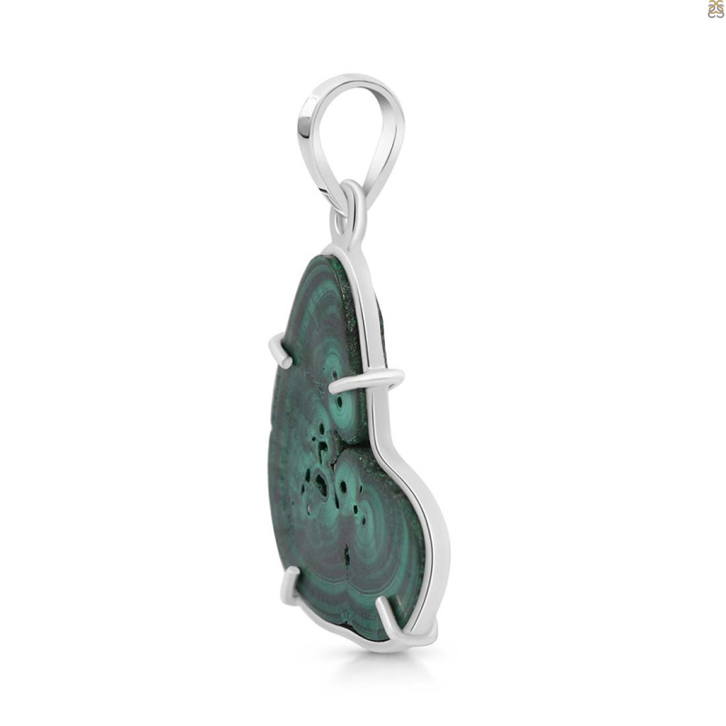 Malachite Slice Pendant-SP