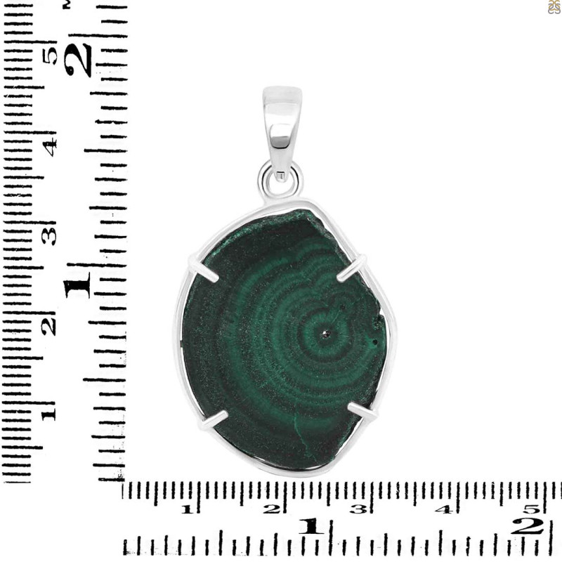 Malachite Slice Pendant-SP MLC-1-66