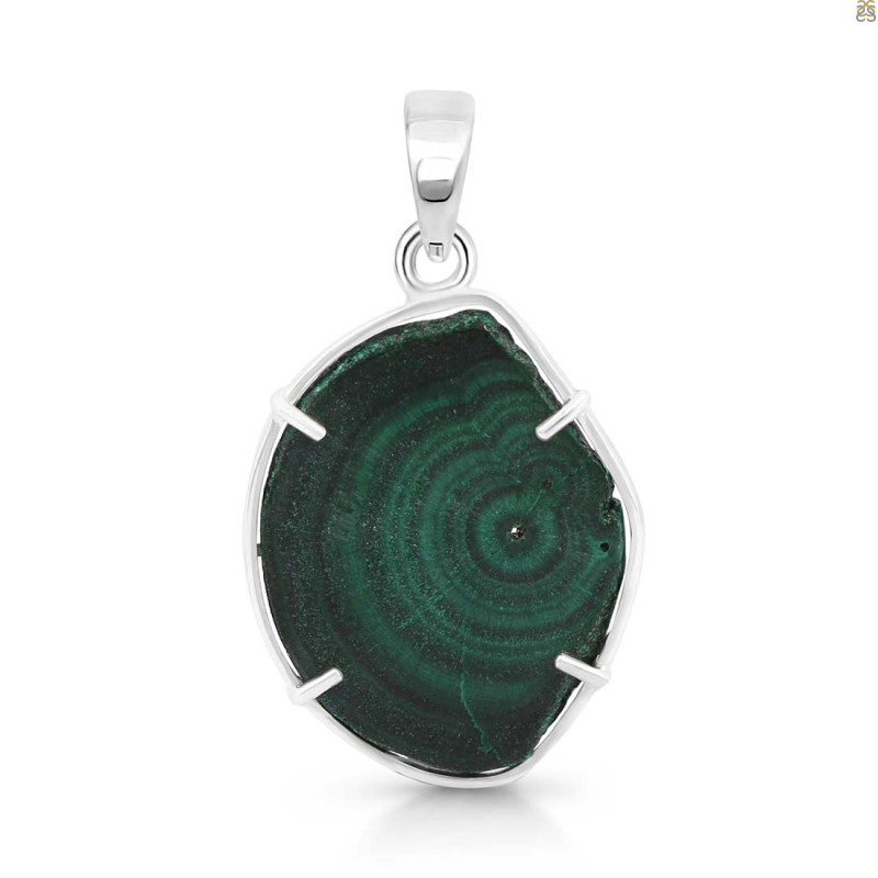Malachite Slice Pendant-SP MLC-1-66