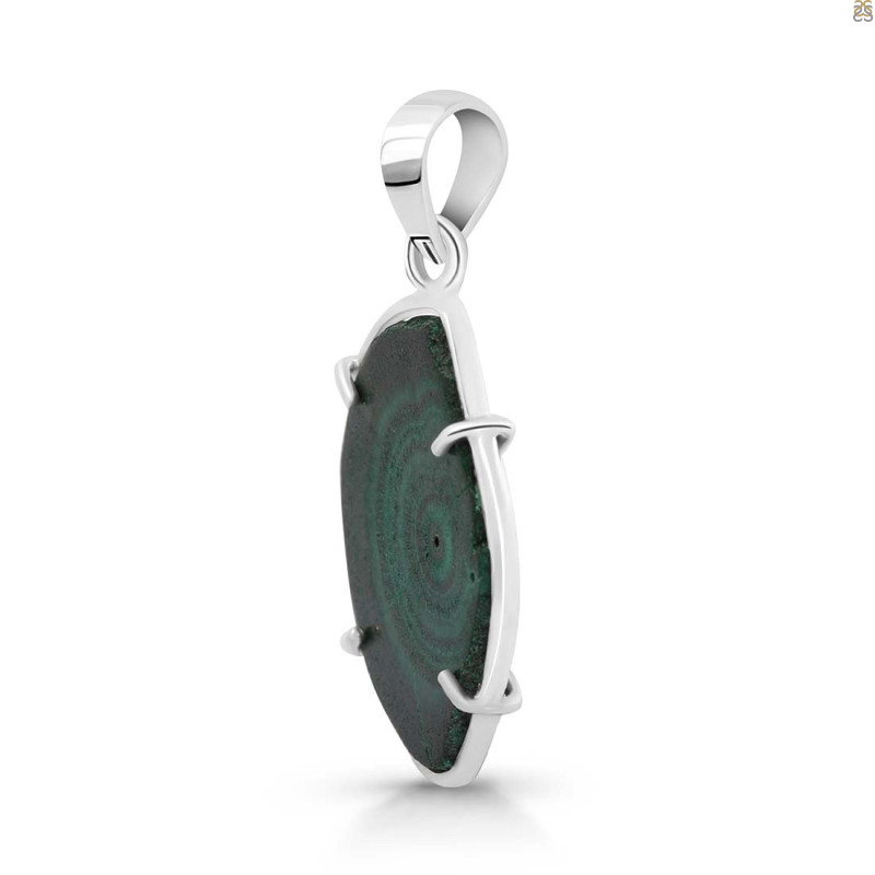 Malachite Slice Pendant-SP MLC-1-66