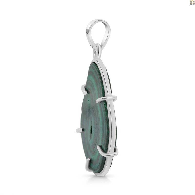 Malachite Slice Pendant-SP