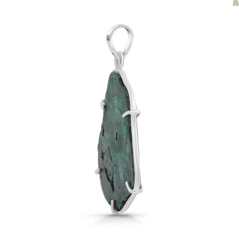 Malachite Slice Pendant-SP MLC-1-70