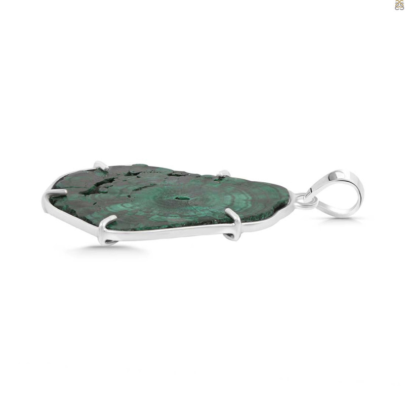 Malachite Slice Pendant-SP MLC-1-70
