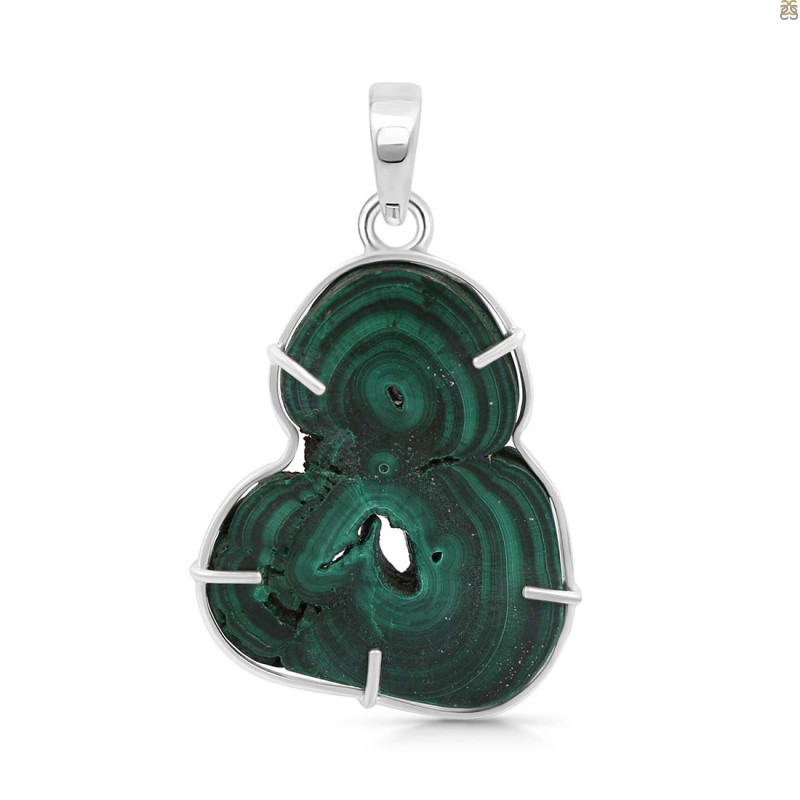 Malachite Slice Pendant-SP MLC-1-76
