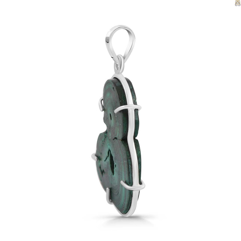 Malachite Slice Pendant-SP MLC-1-76