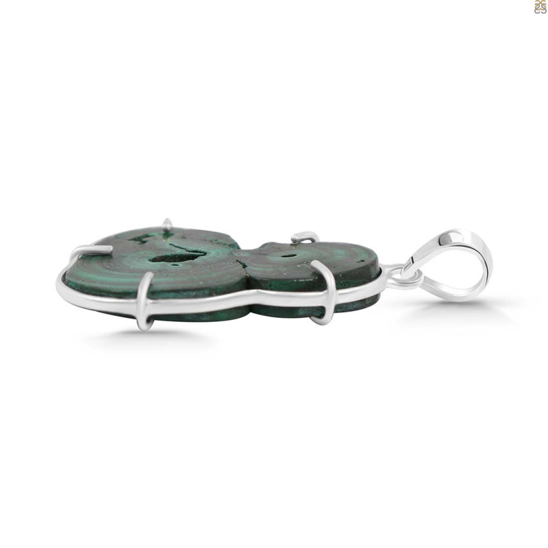 Malachite Slice Pendant-SP MLC-1-76