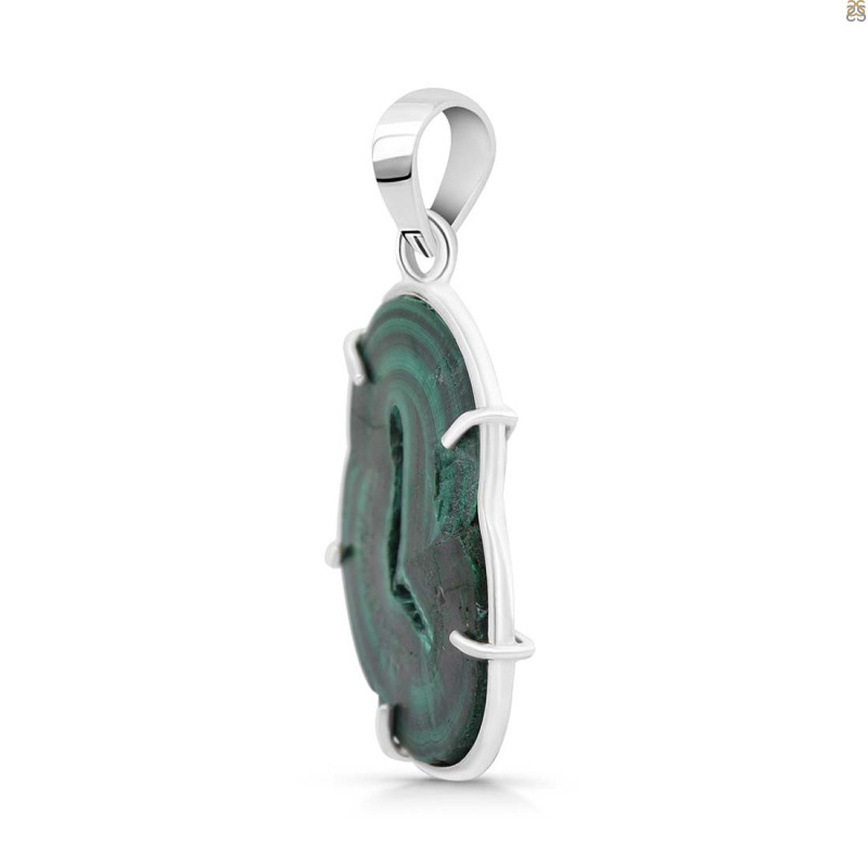 Malachite Slice Pendant-SP