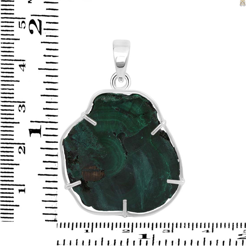 Malachite Slice Pendant-SP MLC-1-91
