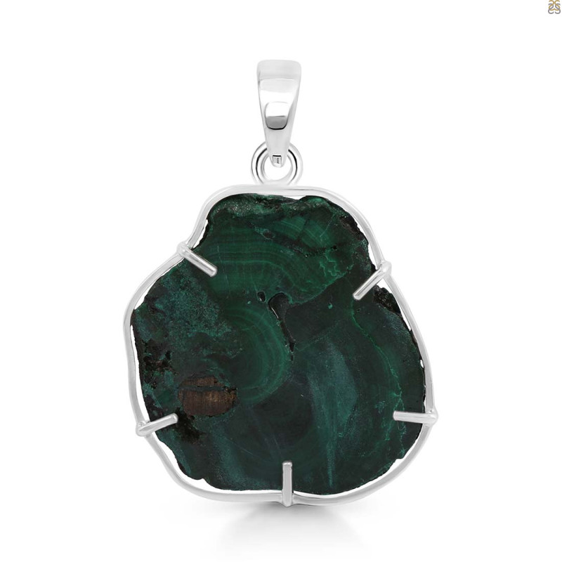 Malachite Slice Pendant-SP MLC-1-91