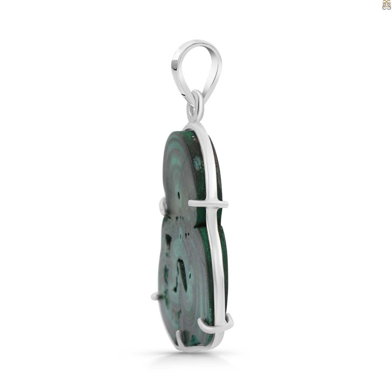 Malachite Slice Pendant-SP