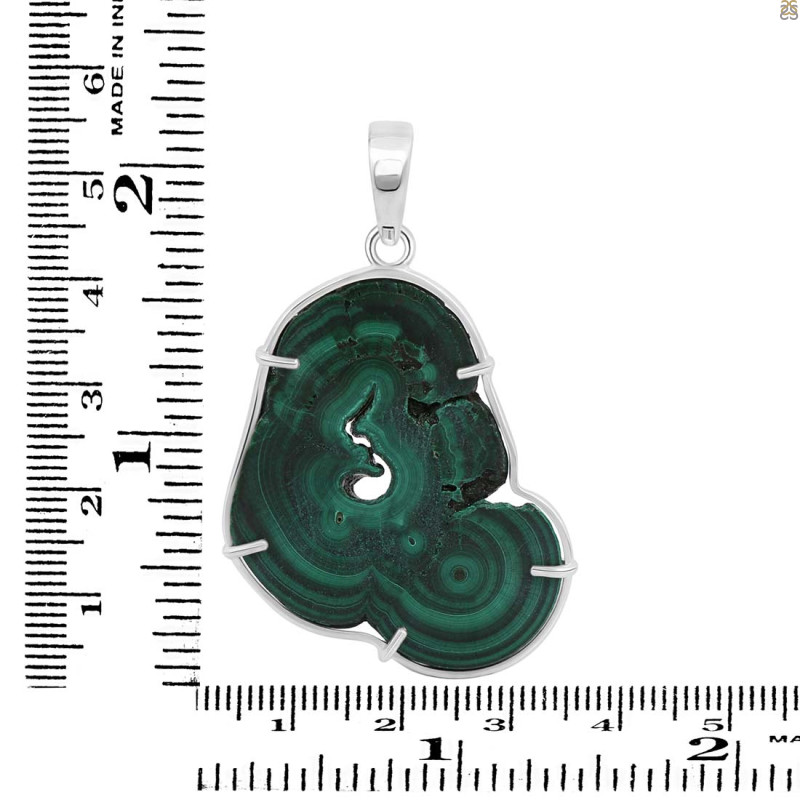 Malachite Slice Pendant-SP MLC-1-94