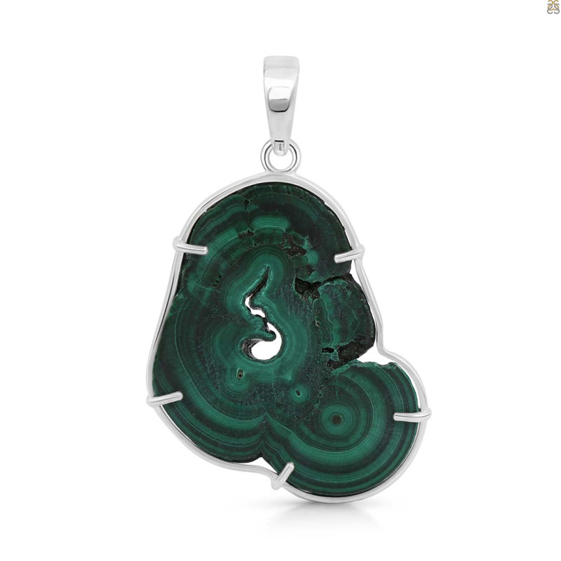 Malachite Slice Pendant-SP MLC-1-94