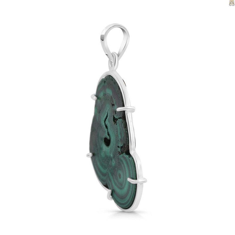 Malachite Slice Pendant-SP