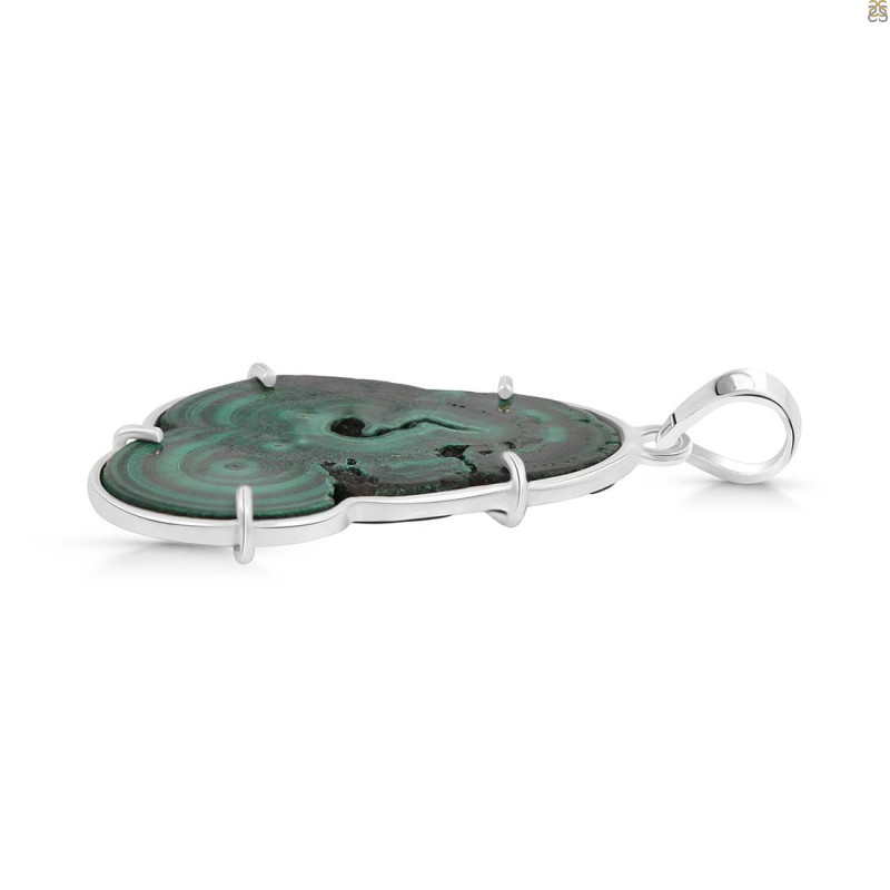 Malachite Slice Pendant-SP MLC-1-94