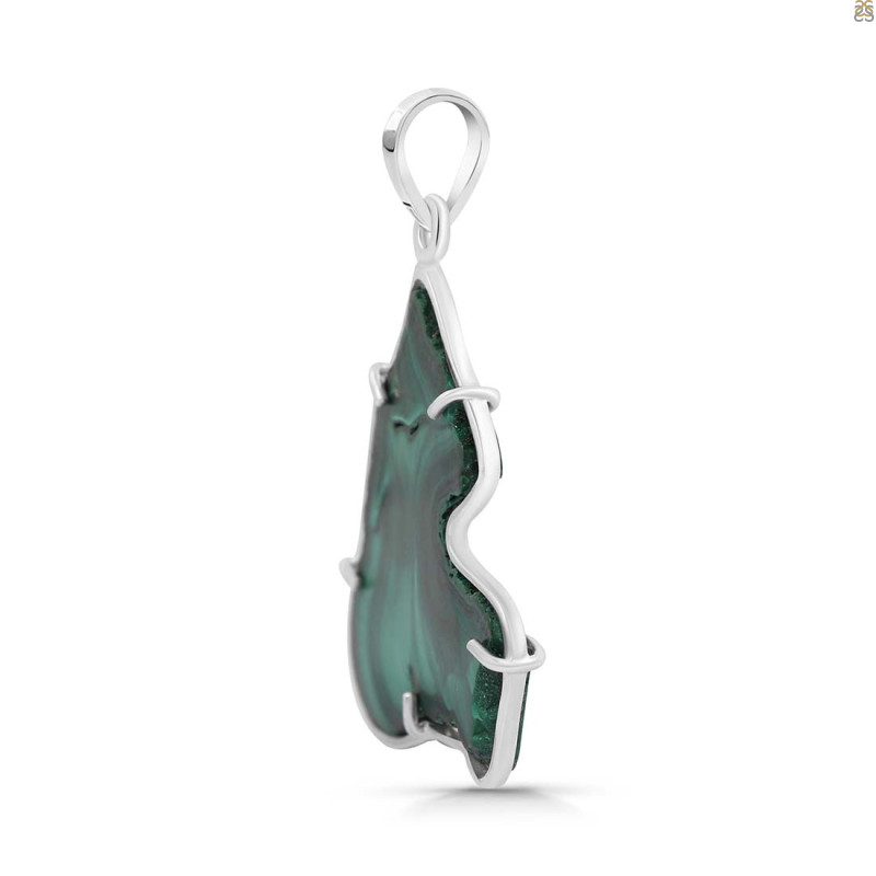 Malachite Slice Pendant-SP