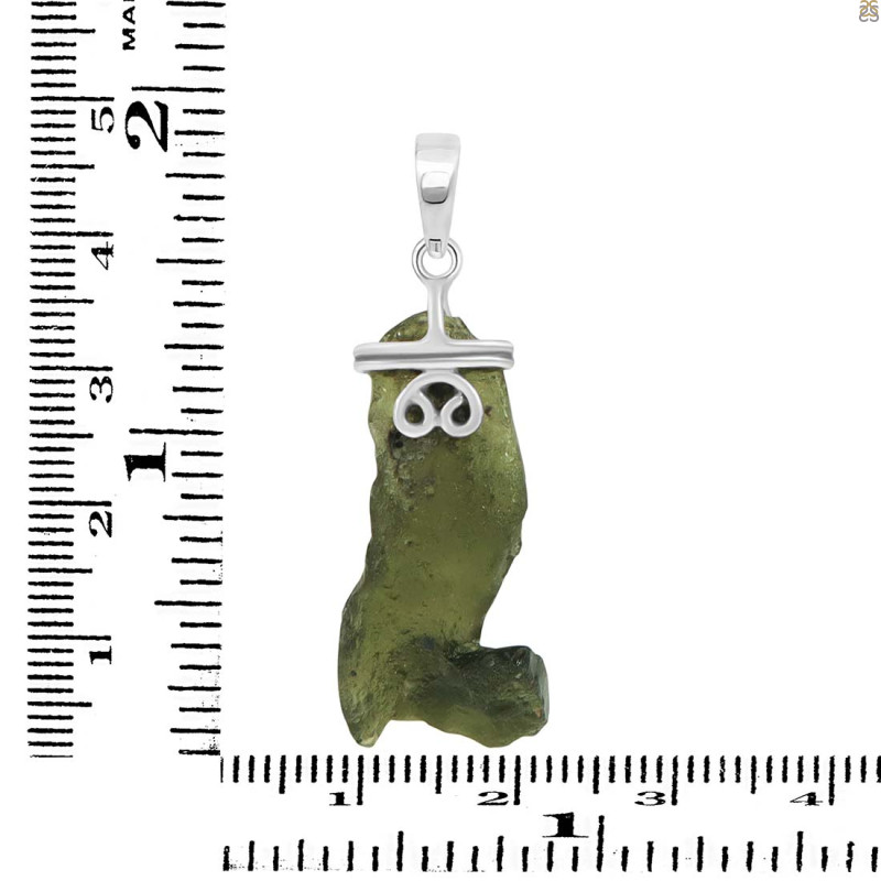 Moldavite Rough Pendant-SP MLD-1-3389