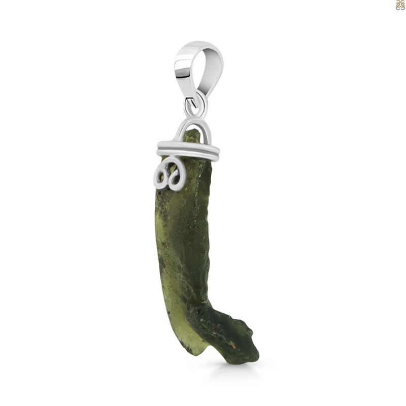 Moldavite Rough Pendant-SP MLD-1-3389