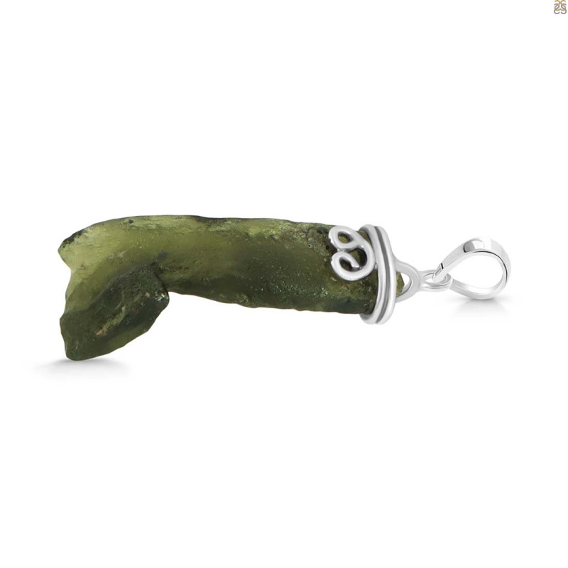 Moldavite Rough Pendant-SP MLD-1-3389