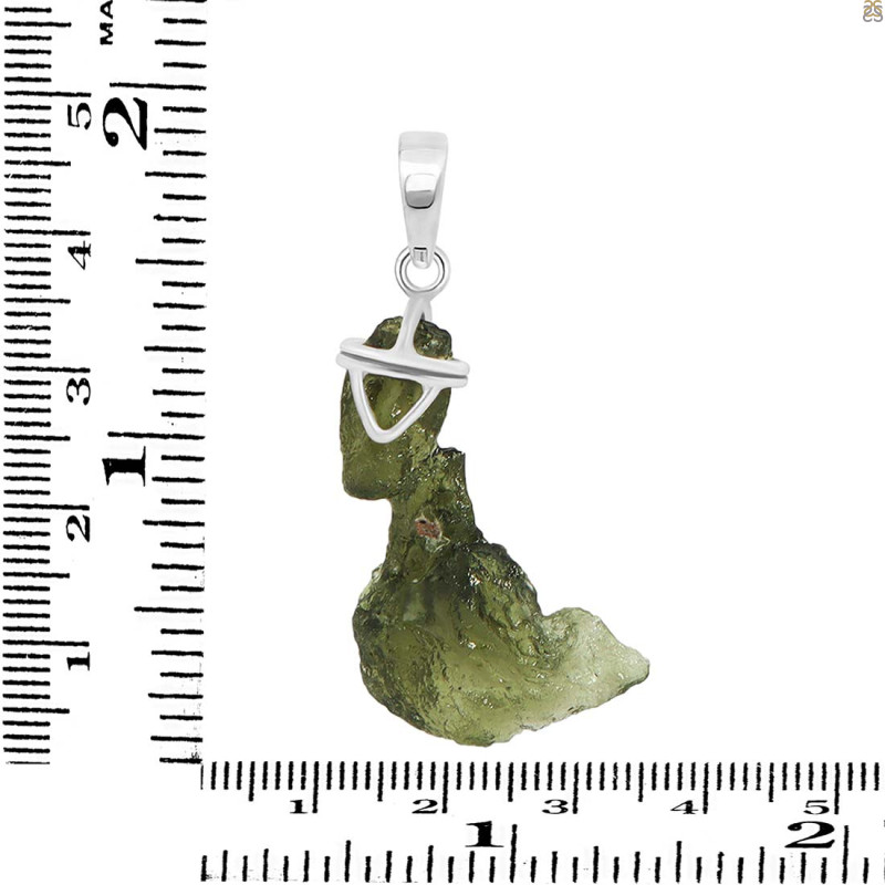 Moldavite Rough Pendant-SP MLD-1-3442
