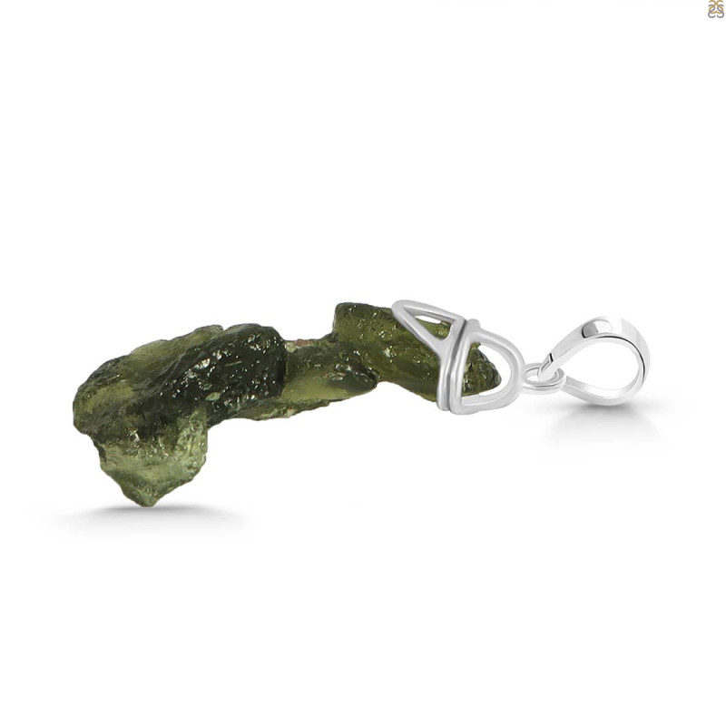 Moldavite Rough Pendant-SP MLD-1-3442