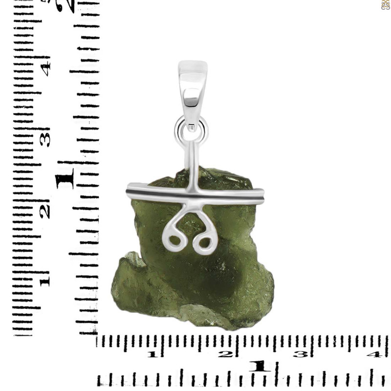 Moldavite Rough Pendant-SP MLD-1-3443