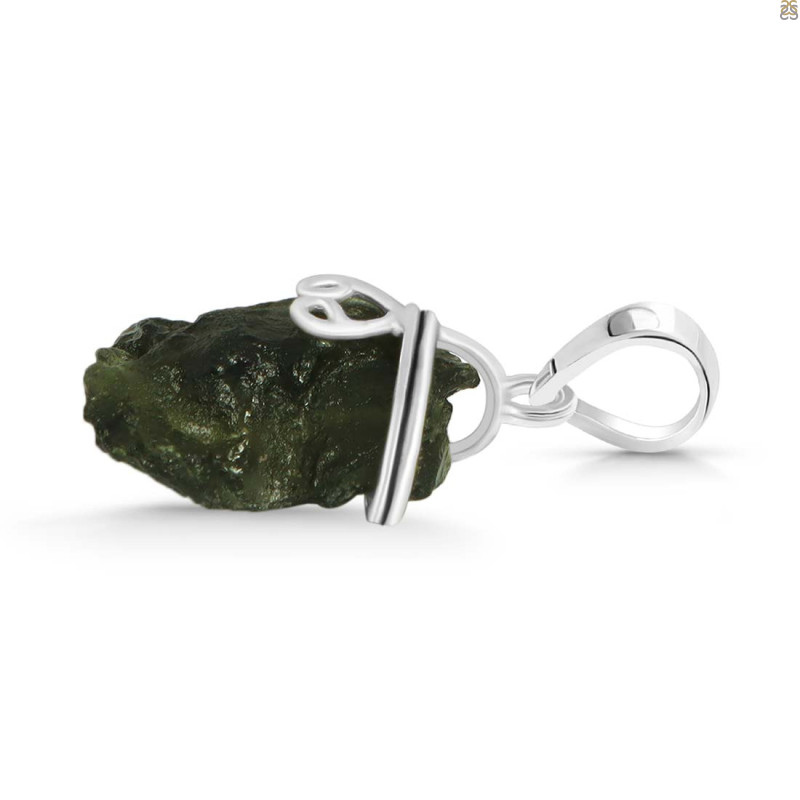 Moldavite Rough Pendant-SP MLD-1-3443