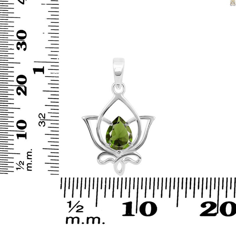 Moldavite Lotus Pendant MLD-RDEP-877.