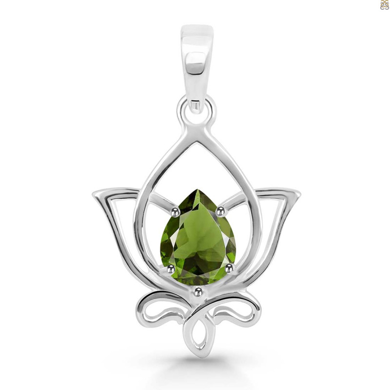 Moldavite Lotus Pendant MLD-RDEP-877.