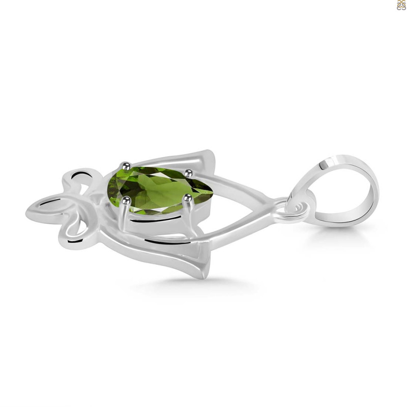 Moldavite Lotus Pendant MLD-RDEP-877.