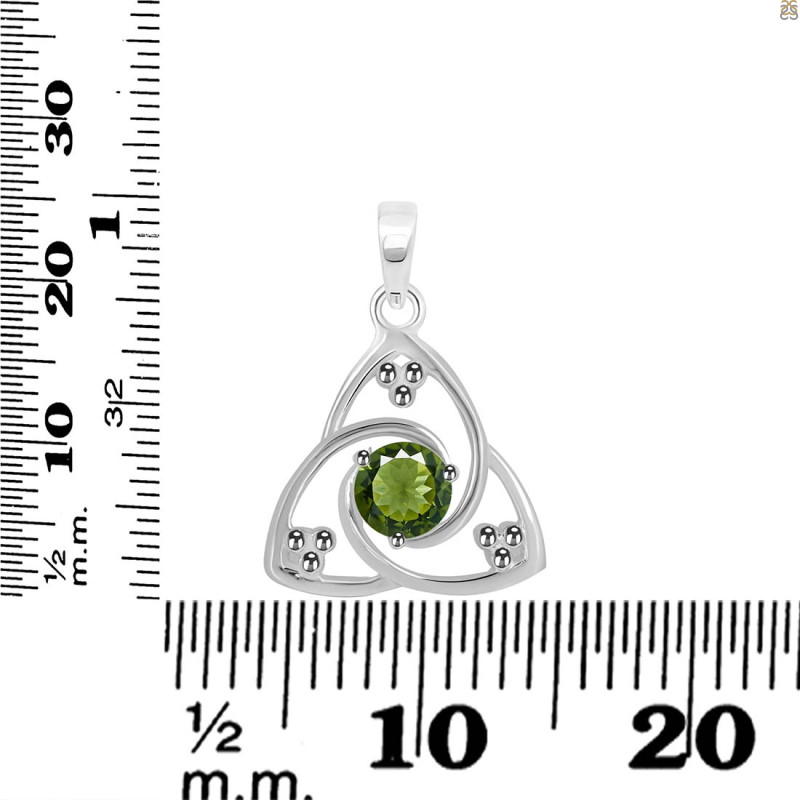 Moldavite Triangle Pendant MLD-RDEP-878.