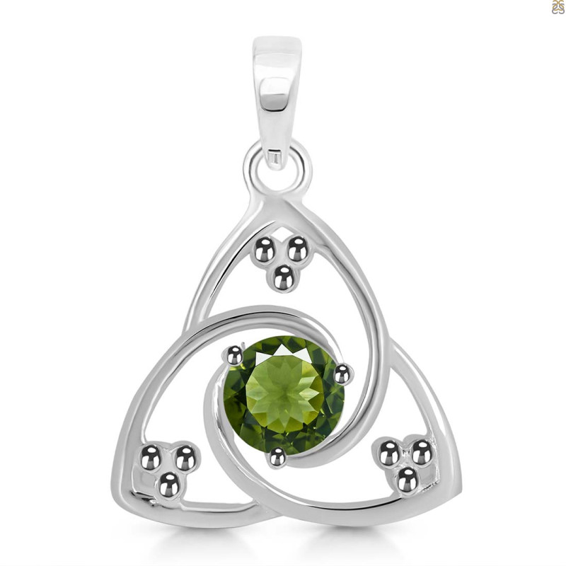 Moldavite Triangle Pendant MLD-RDEP-878.