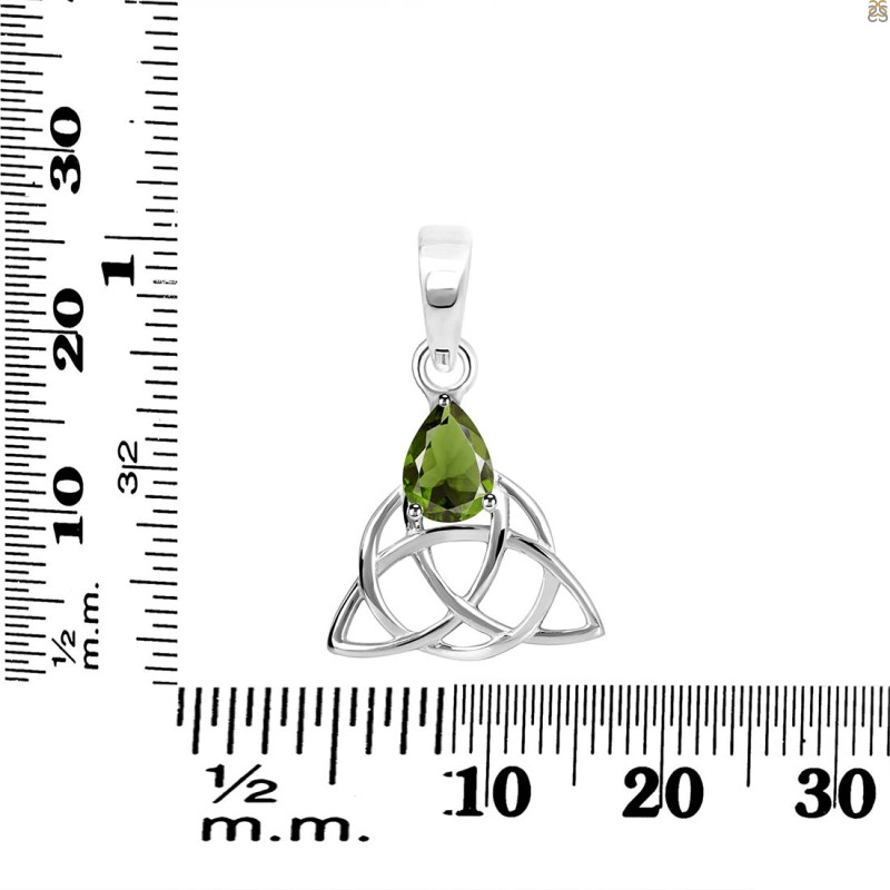 Moldavite Triquetra Pendant MLD-RDEP-892.
